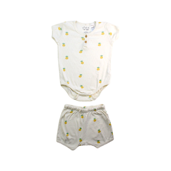 A White Shorts Sets from Wilson & Frenchy in size 12-18M for neutral. (Front View)