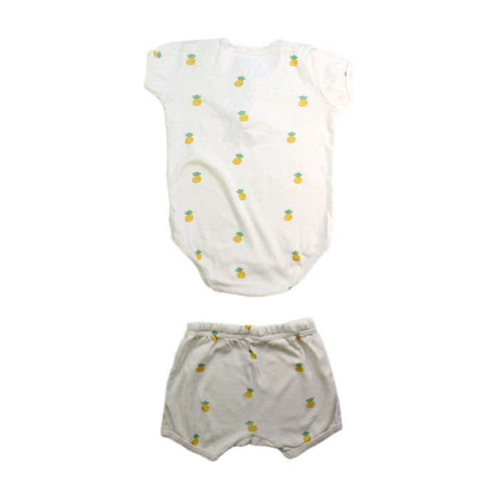 A White Shorts Sets from Wilson & Frenchy in size 12-18M for neutral. (Back View)