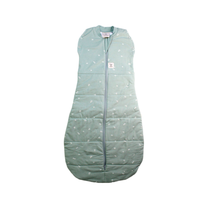 A Green Sleepsacs from ErgoPouch in size 3-6M for neutral. (Front View)