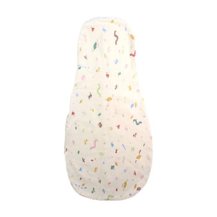A Multicolour Sleepsacs from ErgoPouch in size 0-3M for neutral. (Back View)
