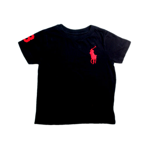 A Black Short Sleeve T Shirts from Polo Ralph Lauren in size 2T for boy. (Front View)