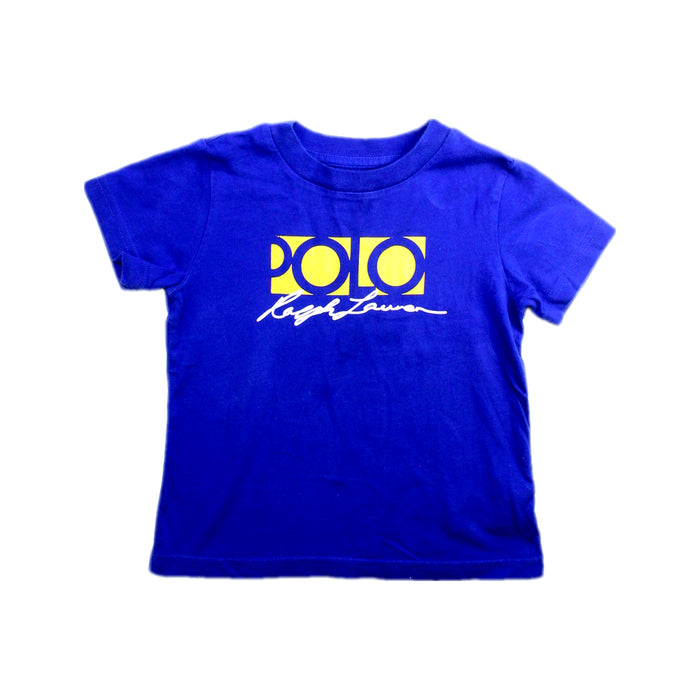 A Blue Short Sleeve T Shirts from Polo Ralph Lauren in size 2T for boy. (Front View)