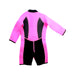 A Pink Wetsuits from Aquasport in size 2T for girl. (Back View)