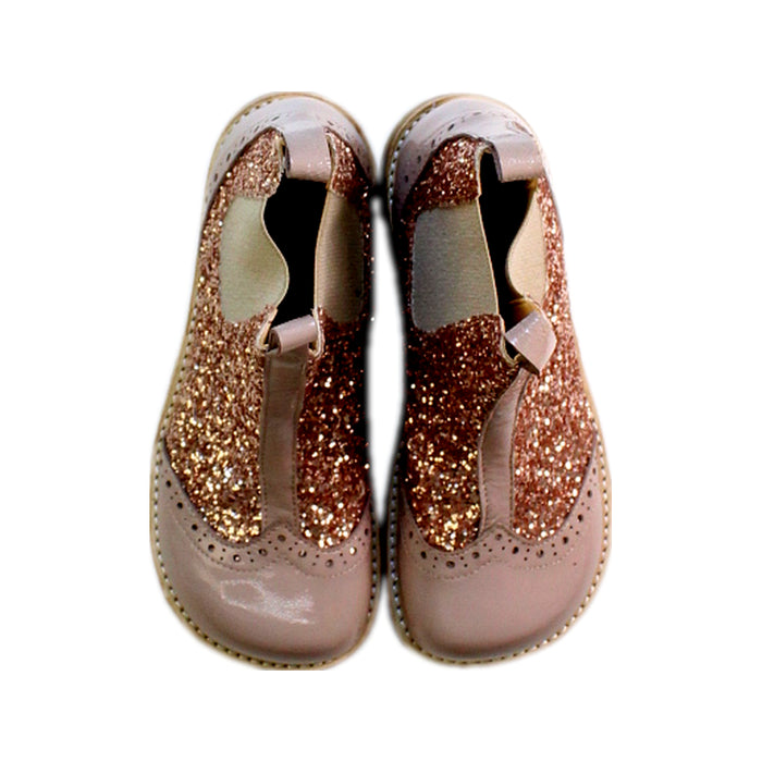 A Pink Booties from ANGULUS in size 6T for girl. (Back View)