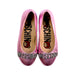A Pink Flats from Moschino in size 6T for girl. (Back View)