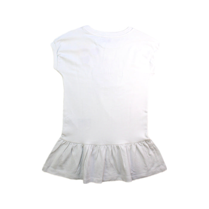 A White Short Sleeve Dresses from Moschino in size 4T for girl. (Back View)