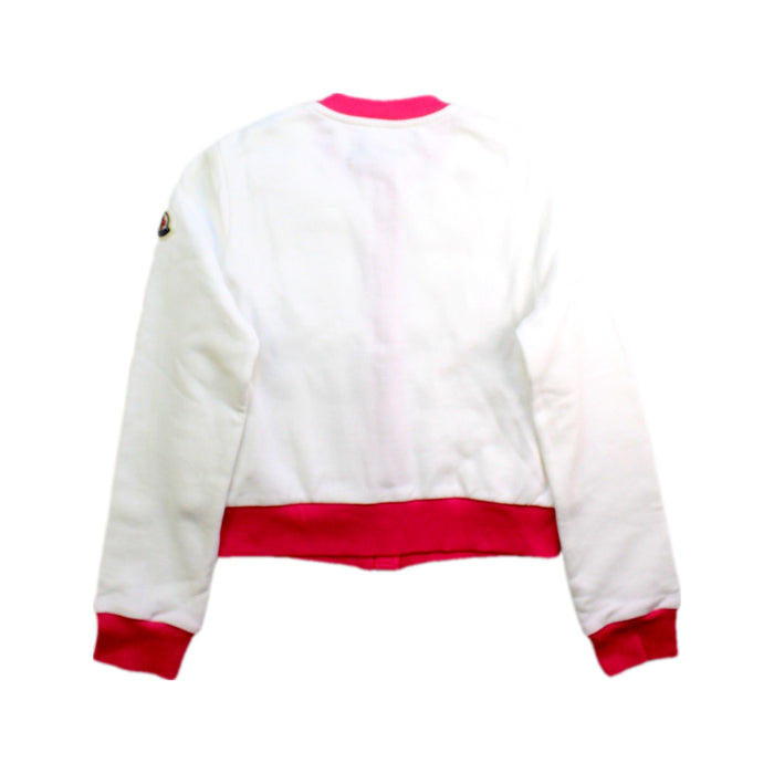 A White Puffer/Quilted Jackets from Moncler in size 8Y for girl. (Back View)