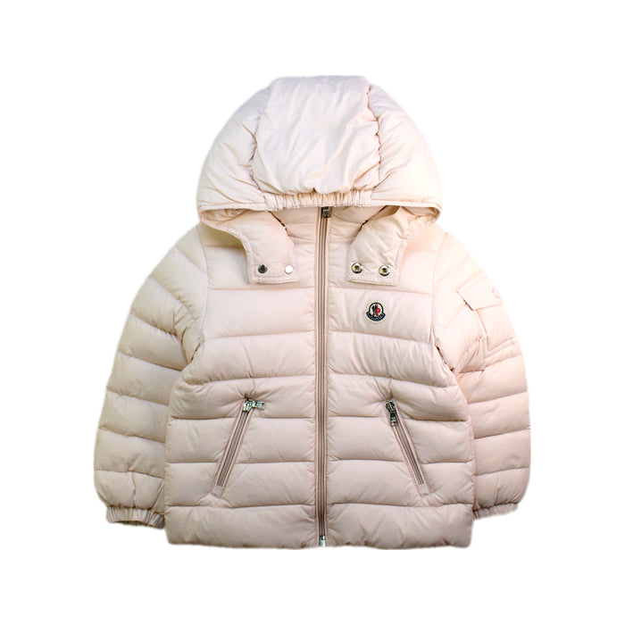A Ivory Puffer/Quilted Coats & Outerwear from Moncler in size 3T for girl. (Front View)