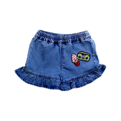 A Blue Shorts from Kenzo in size 3T for girl. (Front View)