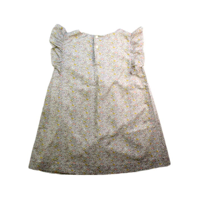 A Beige Sleeveless Dresses from Bonpoint in size 6T for girl. (Back View)