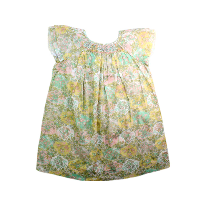 A Multicolour Short Sleeve Dresses from Bonpoint in size 6T for girl. (Front View)