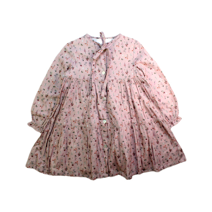 A Pink Long Sleeve Dresses from Fina Ejerique in size 6T for girl. (Front View)