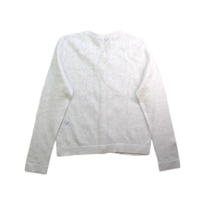 A White Cardigans from Bonpoint in size 8Y for girl. (Back View)