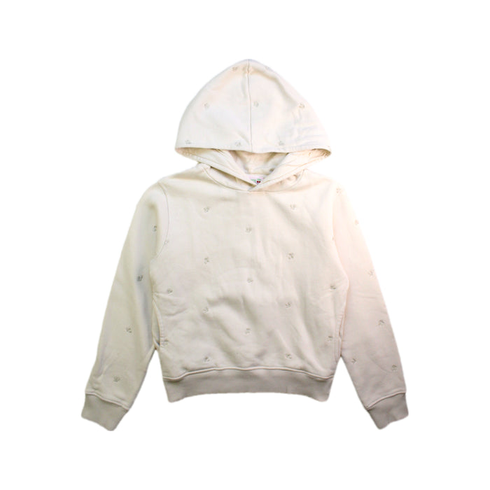 A White Hooded Sweatshirts from Bonpoint in size 8Y for girl. (Front View)