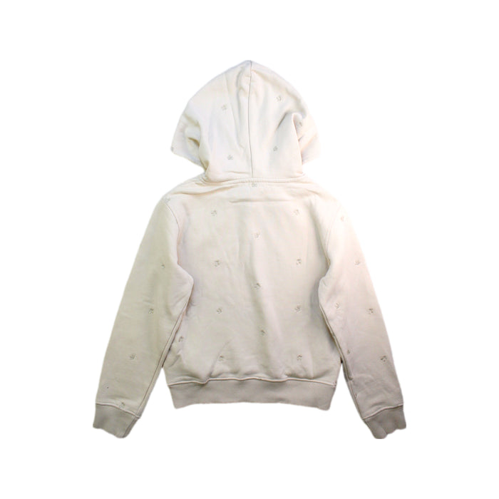 A White Hooded Sweatshirts from Bonpoint in size 8Y for girl. (Back View)