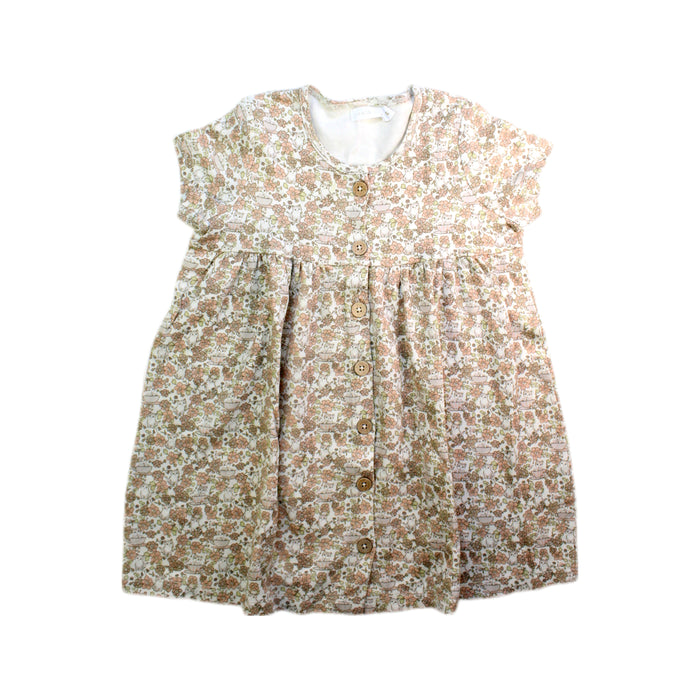A Beige Short Sleeve Dresses from Jamie Kay in size 4T for girl. (Front View)
