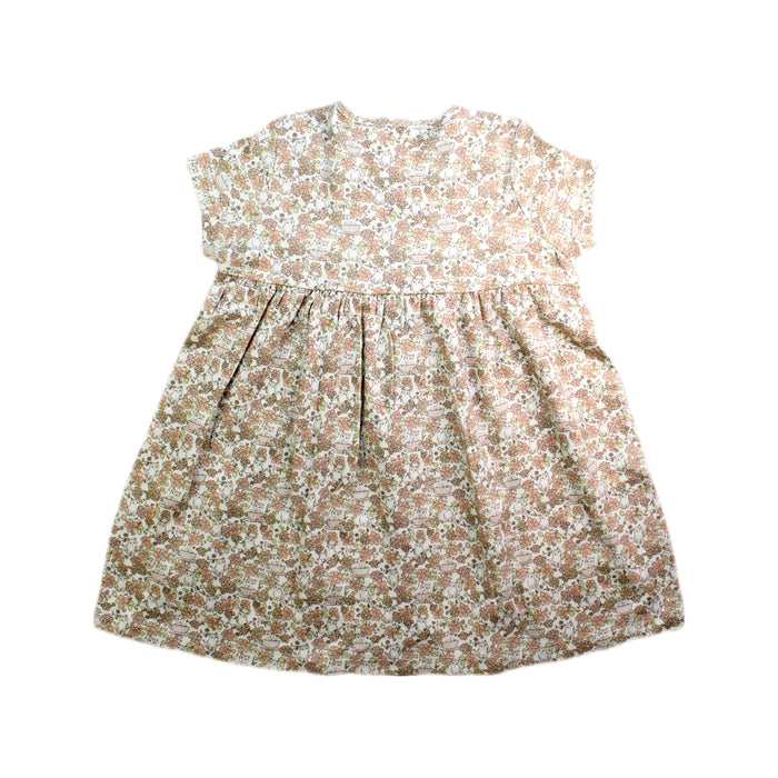 A Beige Short Sleeve Dresses from Jamie Kay in size 4T for girl. (Back View)