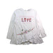 A White Long Sleeve Tops from Monnalisa in size 6T for girl. (Front View)