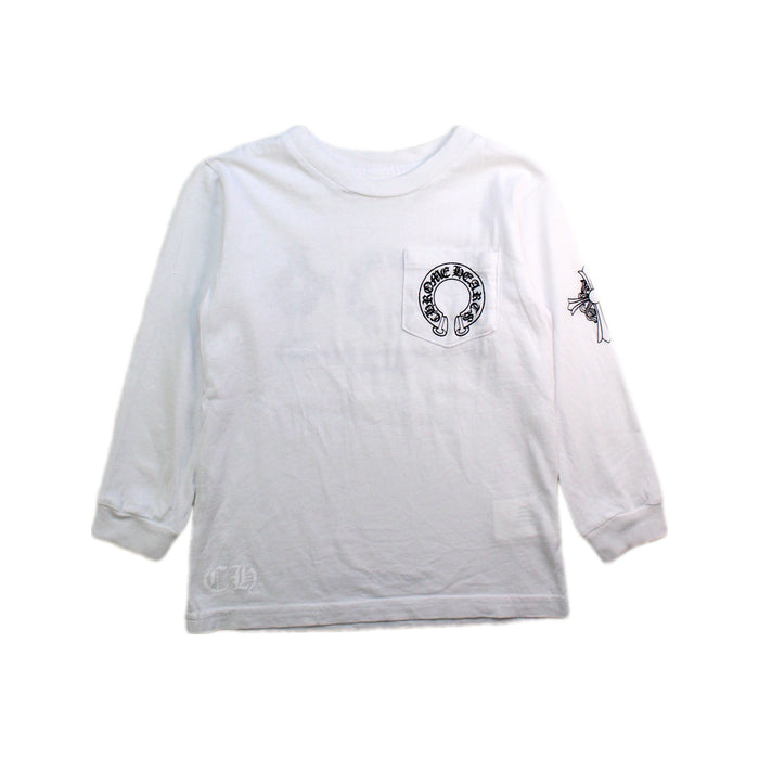A White Long Sleeve T Shirts from Chrome Hearts in size 2T for neutral. (Front View)