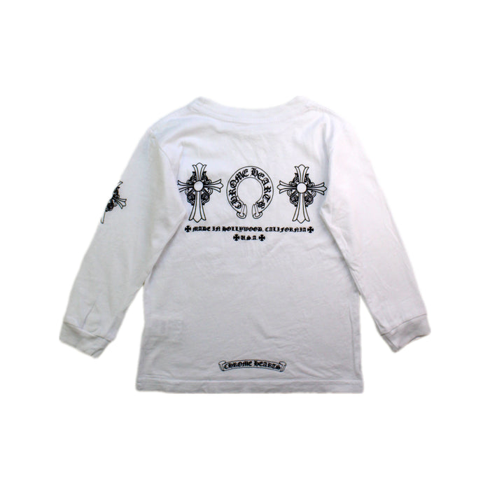 A White Long Sleeve T Shirts from Chrome Hearts in size 2T for neutral. (Back View)