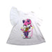 A White Short Sleeve Tops from Monnalisa in size 5T for girl. (Front View)