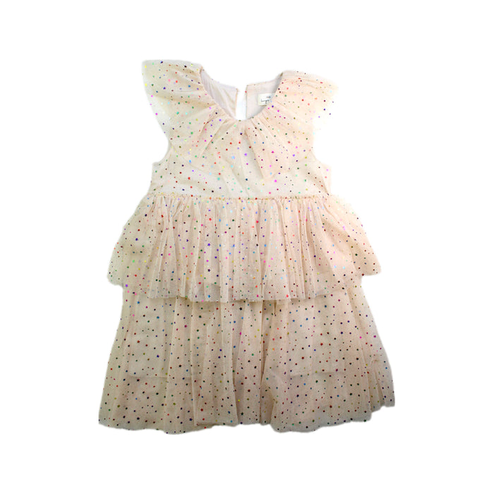 A Beige Sleeveless Dresses from Konges Sløjd in size 5T for girl. (Front View)