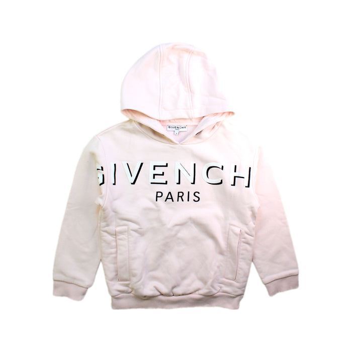 A White Hooded Sweatshirts from Givenchy in size 8Y for girl. (Front View)