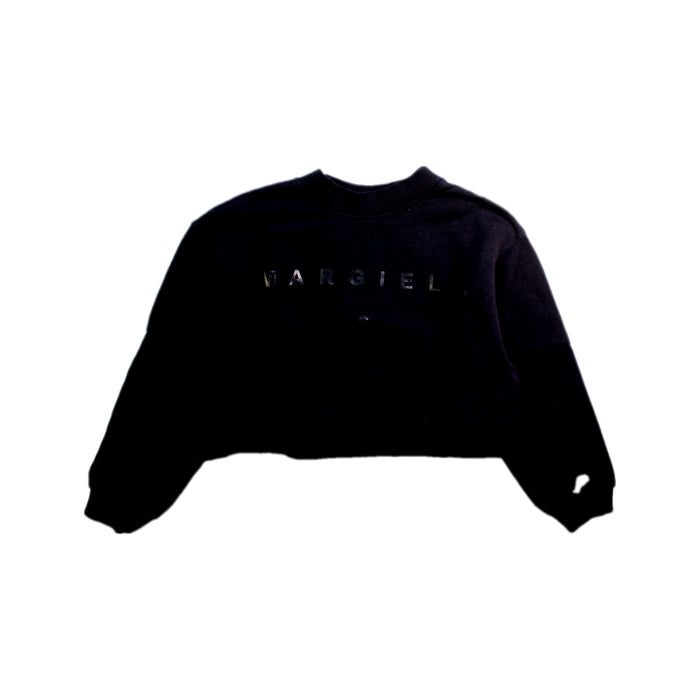 A Black Crewneck Sweatshirts from MM6 Maison Margiela in size 6T for girl. (Front View)