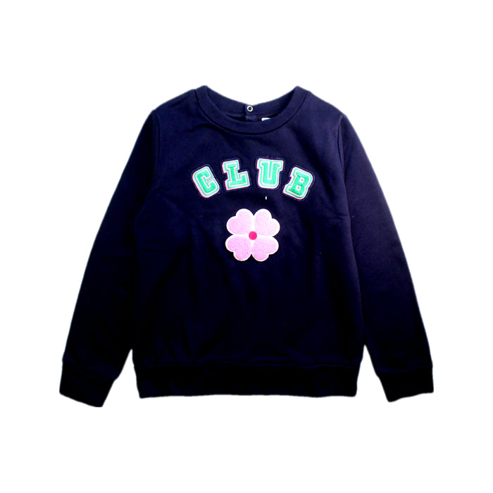 A Navy Crewneck Sweatshirts from Jacadi in size 10Y for girl. (Front View)