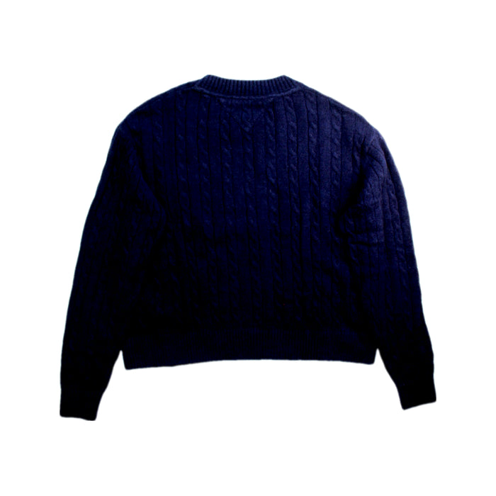 A Navy Knit Sweaters from Tommy Hilfiger in size 10Y for girl. (Back View)