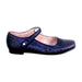 A Navy Flats from Jacadi in size 9Y for girl. (Front View)