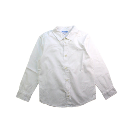 A White Long Sleeve Shirts from Jacadi in size 6T for boy. (Front View)