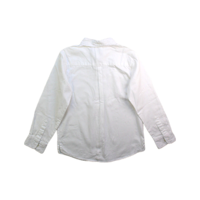A White Long Sleeve Shirts from Jacadi in size 6T for boy. (Back View)