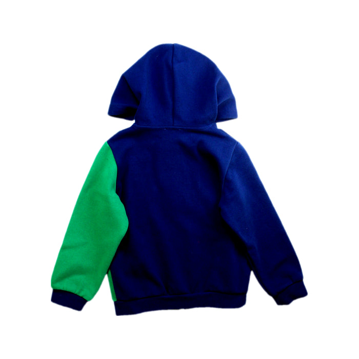 A Navy Hooded Sweatshirts from Jacadi in size 6T for boy. (Back View)