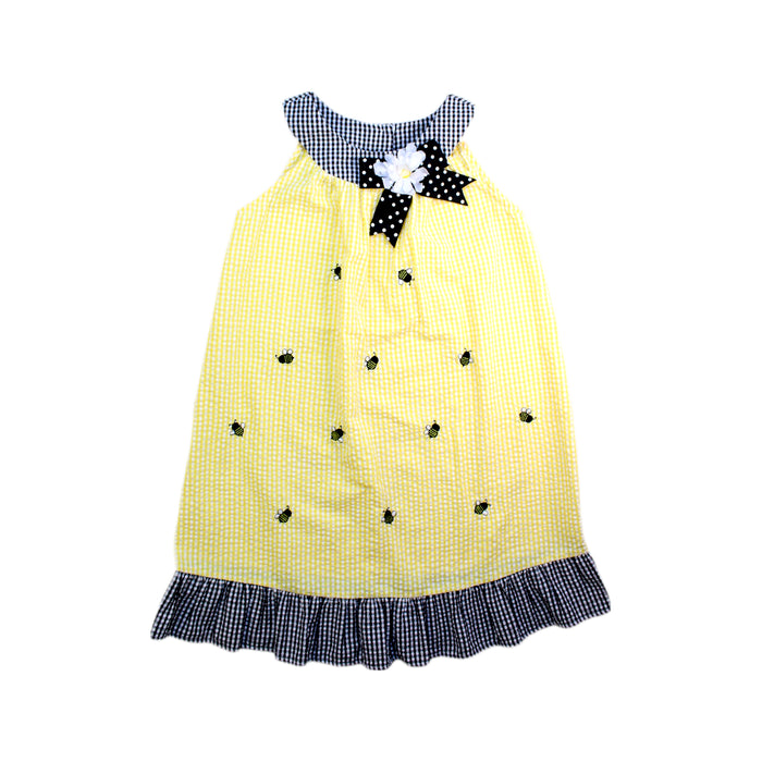 A Yellow Sleeveless Dresses from Rare Editions in size 6T for girl. (Front View)