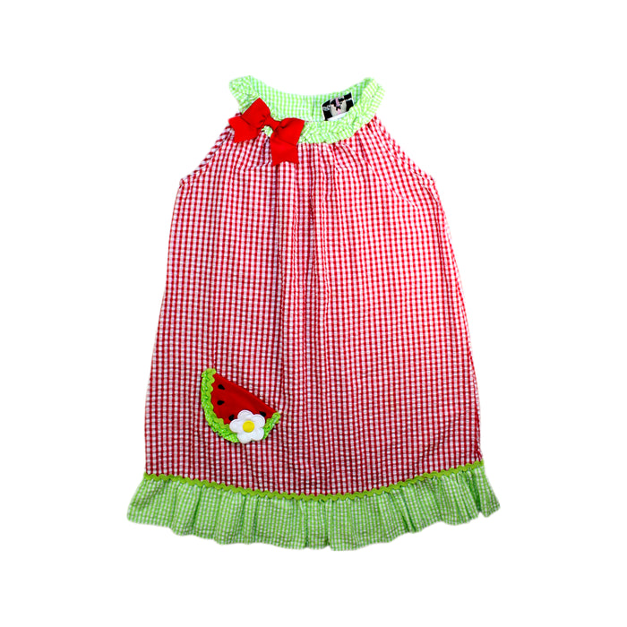 A Red Sleeveless Dresses from Rare Editions in size 6T for girl. (Front View)