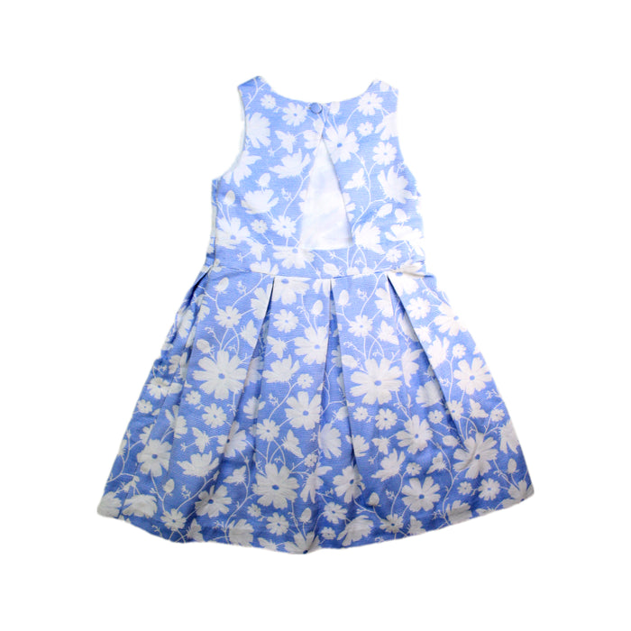 A Blue Sleeveless Dresses from Jacadi in size 10Y for girl. (Back View)