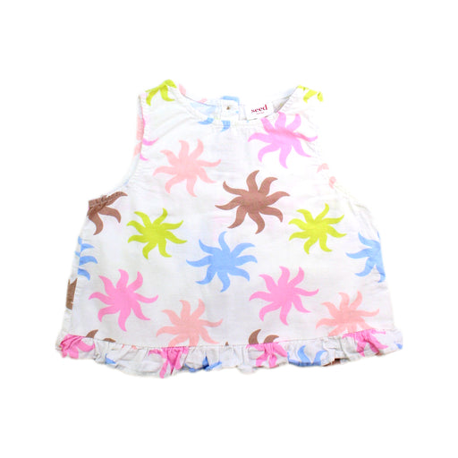 A Multicolour Sleeveless Tops from Seed in size 7Y for girl. (Front View)