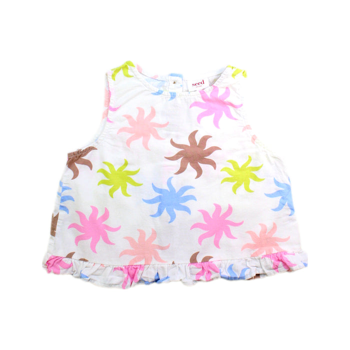 A Multicolour Sleeveless Tops from Seed in size 7Y for girl. (Front View)