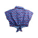 A Blue Short Sleeve Shirts from Seed in size 6T for girl. (Back View)