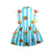 A Multicolour Sleeveless Dresses from Kenzo in size 6T for girl. (Back View)