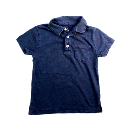 A Navy Short Sleeve Polos from Crewcuts in size 2T for boy. (Front View)