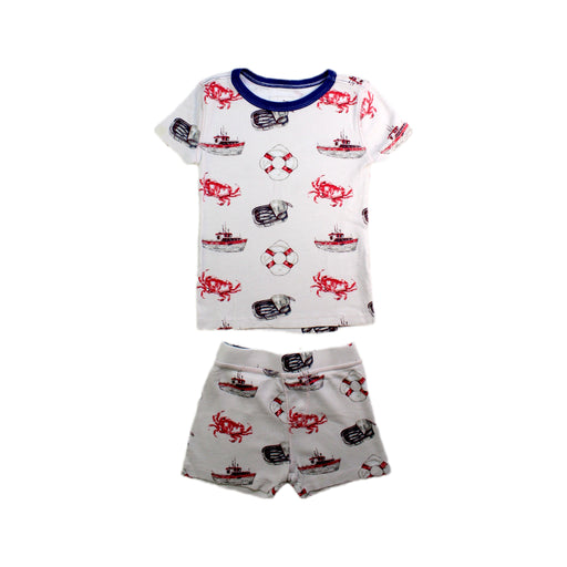 A Red Shorts Sets from Crewcuts in size 2T for boy. (Front View)