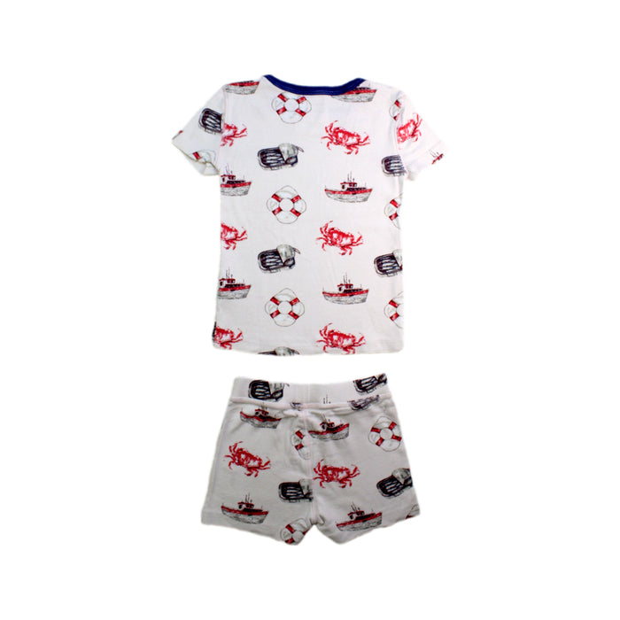 A Red Shorts Sets from Crewcuts in size 2T for boy. (Back View)