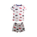 A Red Shorts Sets from Crewcuts in size 2T for boy. (Back View)