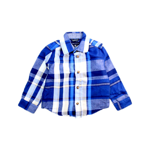 A Blue Long Sleeve Shirts from Nautica in size 2T for boy. (Front View)
