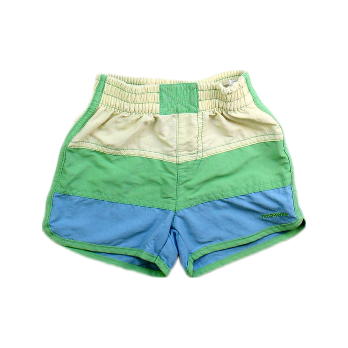A Green Swim Shorts from Patagonia in size 2T for boy. (Front View)