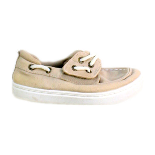 A Beige Slip Ons from Sperry in size 18-24M for boy. (Front View)