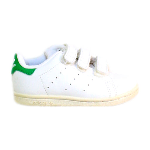 A White Sneakers from Adidas in size 18-24M for neutral. (Front View)