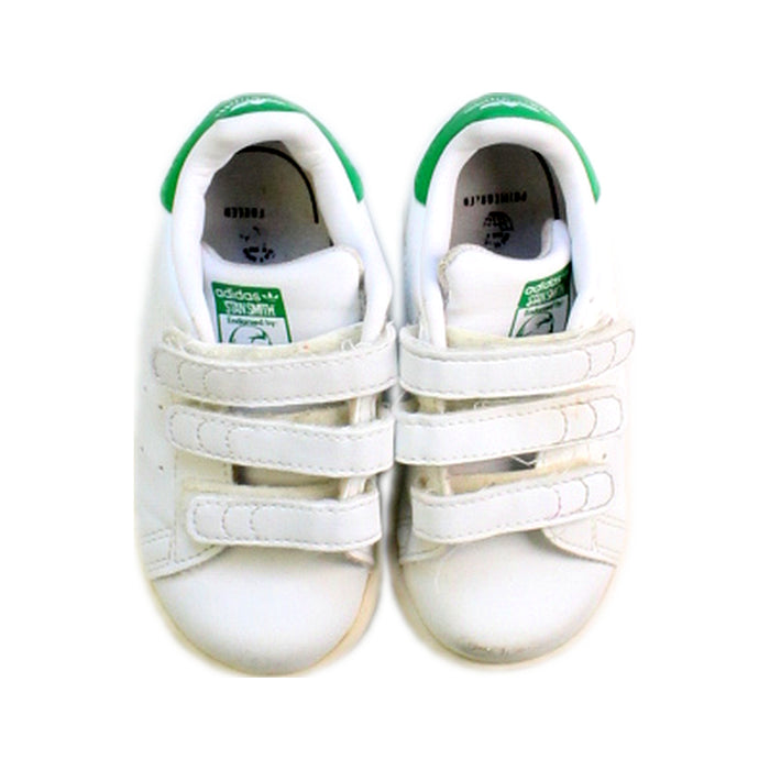 A White Sneakers from Adidas in size 18-24M for neutral. (Back View)